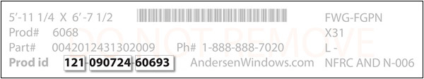 Andersen 400 Series Casement Replacement Parts